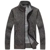 Cardigan Mannen Herfst Winter Warm Wol Cardigan Heren Trui met een rits Casual Knitwear Mannelijke Kleren Chompas Para Hombre 210809