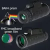 40x60 monocular hd óptico bak4 baixo luz noite visão telescópio com suporte de telefone tripé ao ar livre tripé