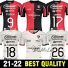 2021 Mexico Club Atlas Soccer Jerseys 21 22 Hem Röd J.Barraza L.CABallero R.Marquez Shirt Awaite White Football Uniform