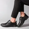 Leather Men Oxfords Dress Shoes Outdoor Fashion Lace-up Wedding Black Mens Pointed Toe Formal Office Big Size 47