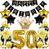 16 18 20 21 30 35 40 50 60 70 80 90 lat Happy Birthday Banner Buter Numer Party Balloon Dorosłych Urodziny Rocznica Decor 210719