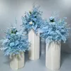 White Wedding Decoration Paper Folding Cylinder Pedestal Rack Pillars For Party Backdrops Walkway Cake Table Stand Columns 4Pcs