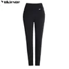 Warme vrouwen winter potlood broek dikker fleece broek vrouwelijke zwart blauw grijs hoge taille stretch fluwelen legging 210608