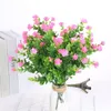 Fleurs décoratives couronnes décoration de la maison feuilles d'eucalyptus fausses plantes camélia Roses en plastique 7 fourchettes belle fausse fleur