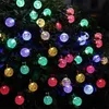 Solarbetriebene LED-String-Leuchten 30 Glühlampen wasserdichte Kristallkugel Weihnachtsstring Camping Beleuchtung Garten Holiday Party 8 Modi 314 S2