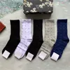 Calzini per lettere classiche complete con box Women Fashion Stockings Femmina doppia calzino iniziale Skateboard Sports Stocking Hip Hop Hosiery2253199