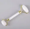 Custom White Jade Face Roller Massager with Silicone Cap Natural Stone Facial Rollers Anti Wrinkle Health Care Tool for Back Neck Body Massage