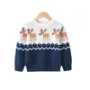 Ny höst och vinter barns pullover barn hjort tecknade tröjor bomull tråd tjejer botten tröja toddler tröja y1024