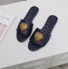 Mode Herr Dam Sommartofflor Benassi Jdi Mismatch Beach Slide Sandaler Comfort Flip Skor Läder Breda Flops Eur 35-43 With Box