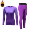 Long Johns Underwear Térmica Sets Mulheres Aquecedor Respirável Plus Vlet Underwear Thermo Pijama Feminino Winter Sleepwear 211110