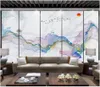Fonds d'écran Photo personnalisés pour murs Muraux 3D Modernes Style chinois Abstrait Résumé Paysage Ligne Modèle de salon Salon Canapé Fond Mural Papiers Accueil Décor
