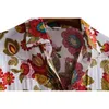 Floral Mens Hawaiian Aloha Camisa Verão Verão Manga Curta Partido Baech Use Casual Botão Down Férias Chemise 3xl 210522