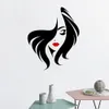 17 stijlen Schoonheidssalon Muursticker Mooie Dame Kappers voor Dame Red Lips Vinyl Makeup Haar Haarkappers Decal DHL