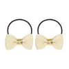 1Pair Bowknot Girls Scrunchies Glitter Hair Bows For Child Elastic Hair Rope TS2003