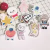 Dessin animé mignon broches animaux broches personnalisé ours lapin badge broche fille enfants sac à dos vêtements revers broches bijoux cadeau