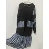 Big Sale Autumn and Winter Casual Loose Women's Dress Stitching Plaid Plus Size College Style Cotton 210615