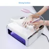 Nail Boor Accessoires 3in1 30000RPM LED Lamp Elektrische Polijstmachine Dust Cleaner Vacuüm Zuig Machine Gel File Curing Droger manicure