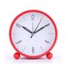 Desk & Table Clocks Creative Alarm Clock Silent Desktop Bedside Fashion Modern Round Metal Bedroom Small For Home Tabletop Decoration