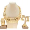 Venta exquisita Juego de joyería de oro brasileño exquisito Juego de joyas de boda nupcial italiano Set H0009 211204