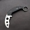 Practice Claw knife 420C Satin Blade G10 Handle Trainer Karambit EDC Outdoor Sport Tools Gift Knives