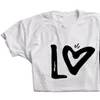 Lovers Couple Summer Funny Women Casual Tshirt LO VE Printing Mesh Short Sleeve Boyfriend Matching Clothing 210517