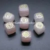 7 Pz/set Pietre Lucide Burattate Irregolari Cristalli Decorazione Gemma Semi Preziosa Naturale Con Simboli Chakra Per Meditazione Bilanciamento Energia Guarigione Wicca Reiki