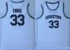 NCAA Mens Georgetown Hoyas 3 Allen Iverson College Maillots 33 Patrick Ewing University Basketball Shirt Bon maillot cousu