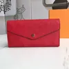 Empreinte Leather Envelope Type Sarah Wallets Tassel Zipply Coin Purse 4 Colors Pink Red Black burgundy Fashion Billfold Flower Im207a