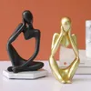 Abstracte denker standbeeld hars sculptuur miniatuur beeldjes karakter Europese stijl kantoor woondecoratie accessoires 210924