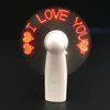 Nowy mini przenośnik Niestandardowy komunikat Bateria Kolorowa światła Wentylator programowalny wyświetlacz LED ręczny wentylator chłodzący elektryczny