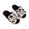 cute couple fashion cartoon pattern adult autumn and winter non-slip warm indoor fluff slippers home shoes women 211223