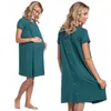 2021 moederschap jurk voor vrouwen borstvoeding korte mouw verpleegkleding geschikt voor bevalling ziekenhuis Q0827 Q0713