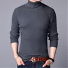 Свитер мужская зимняя водолазка толщиной теплый свитер бренд мужские свитера стройные подходят пуловер мужской трикотаж мужской двойной воротник
