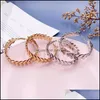 & Hie Jewelrymetal Leaf Hoop Earrings Women Circle Jewelry Hip Hop Punk Fashion Aessories Party Dance Girl Big Earring Student Gift Drop Del