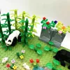 Дождевые лесные детали животных зеленые травы джунгли куст цветок растений строительные блоки DIY MOC сборки совместимые бренды базовая плита Q0624