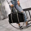 Large Capacity Travel Luggage Bag Weekend Webbing Handbag Shoulder Waterproof Outdoor Nylon Sport Gym Fitness Black Q0705