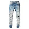 Men Slim Fit Jeans Ripped Biker Light Blue Men's Denim Pants Jean Casual Trousers Big Size 28-40