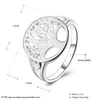 Dames Sterling Verzilverd Holle Tree of Life Ring GSSR892 Mode 925 Silver Plate Rings