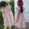 Toddler Girl Automne Vêtements de bébé coréen Ventes Vestidos Carino Summer Robe Floral Vêtements pour enfants Enfants 2-7 ans 210715