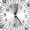 Настенные часы Большие часы Цветочное искусство Металл Современный Роскошный Алмаз Крытый Домашняя гостиная