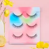 3 pairs 3D Faux Mink Hair Soft False Eyelashes Fluffy Wispy Thick Lashes Handmade Lash Eye Makeup Tools