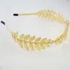 Gold Silver bride leaves hairband Girls headdress Barrettes Fashion double leaves hair hoop wedding photography hair headwear Women accessories wholesale