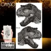 Dinosaur Monster Tijdelijke Tattoos Sticker Roar Tyrannosaurus Rex Custom Tattoo Body Art Arm Wrist Fake Tatoos Mannen