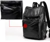 Luxurys Casual Travel Bag Black PU Läder Mäns Skulder Kvinnor Skola Väskor Män Laddar Anti Theft Designer Ryggsäckar