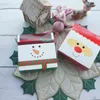 14 * 14 * 5cm 10st God jul Santa Claus Paper Box Cookie Macaron Julfödelsedagsfest Presenter Packaging 211108