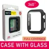 360 Full Screen Protector case iWatch 38mm 42 mm 40mm 44mm 41mm 45mm 49mm Bumper Frame PC Hard Cases With Tremped Glass Film For Watch 5/4/3/2/1 Cover