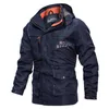 Hommes Tactique Veste Automne À Séchage Rapide Militaire Manteau Mâle Multi Poches À Capuche Coupe-Vent Imperméable Bomber Veste Plus La Taille 4XL 210927