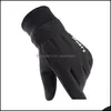 Guanti a cinque dita Guanti Guanti Cappelli, sciarpe Moda Aessories Tessuto invernale Touch Screen Addensare Caldo Resistente all'acqua Antiscivolo Stretch Uomo Soli