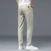 Jantour Spring Summer Classic Men's Elastic Casual Pants Mens Business Dress Slim Fit Jogger Stretch Long Trousers Male 210714