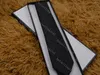 Cravatta da uomo in seta con lettera blu nero Jacquard Party Wedding Business Design alla moda con scatola G898318E